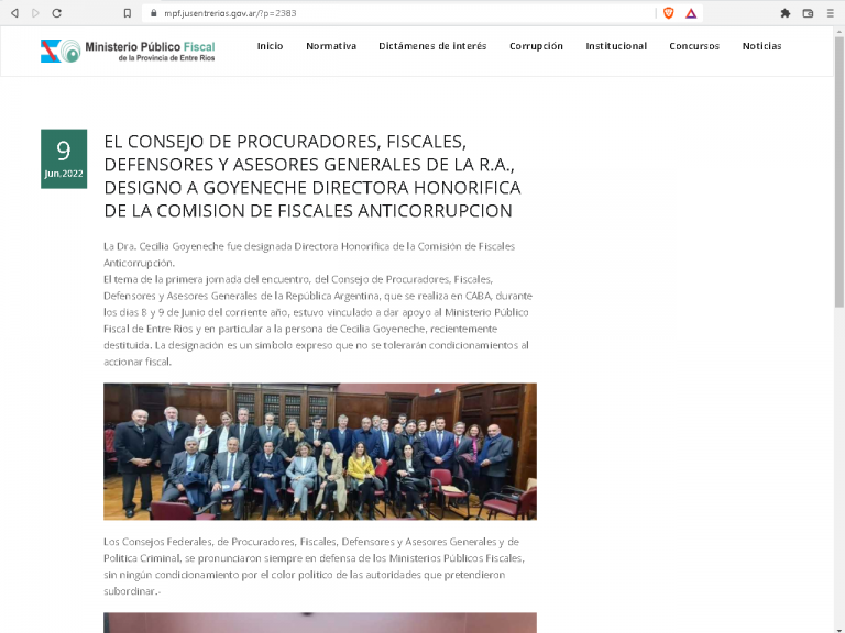 Usan la web oficial de Fiscalía para divulgar actividad particular de ex funcionaria