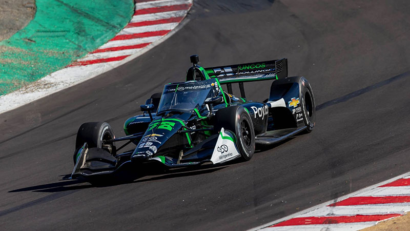 El argentino Canapino fue protagonista y terminó 14 en el IndyCar en California