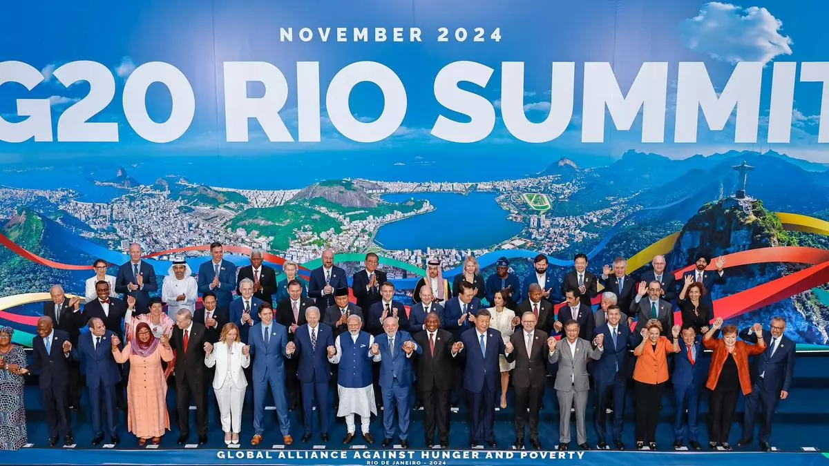 Milei se ausentó de la foto oficial de la Cumbre del G20 por la reunión con Georgieva